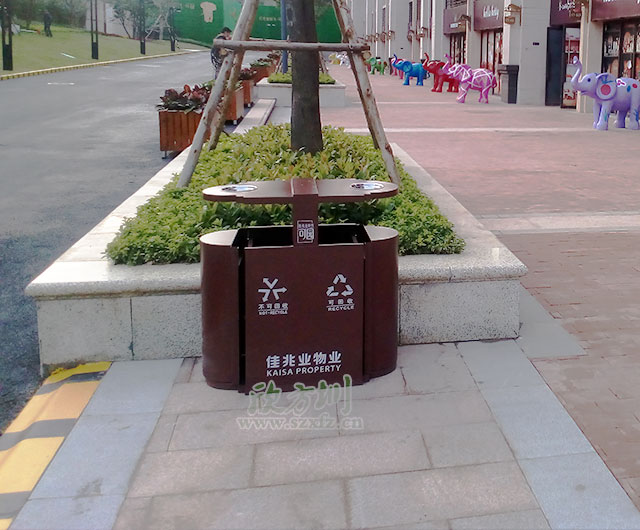 欣方圳戶(hù)外鋼制垃圾桶 投放惠州佳兆業(yè)集團