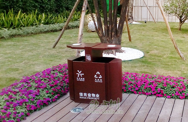 欣方圳戶(hù)外鋼制垃圾桶 投放惠州佳兆業(yè)集團