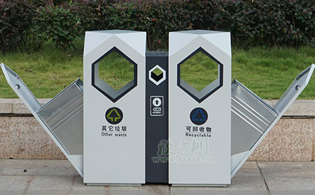 來(lái)賓市紫金苑小區 定購戶(hù)外分類(lèi)垃圾桶