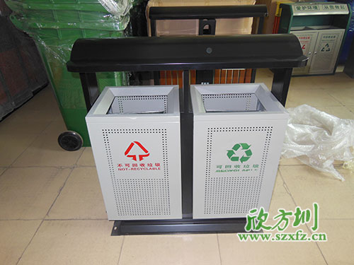 貴陽(yáng)物業(yè)戶(hù)外鋼板沖孔垃圾桶，客戶(hù)的二次選擇。