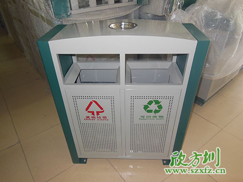 戶(hù)外環(huán)保，首選欣方圳戶(hù)外沖孔全鋼垃圾桶