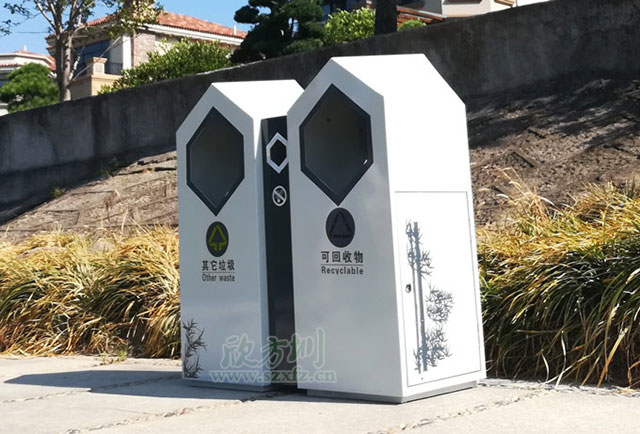 來(lái)賓市紫金苑小區 定購戶(hù)外分類(lèi)垃圾桶
